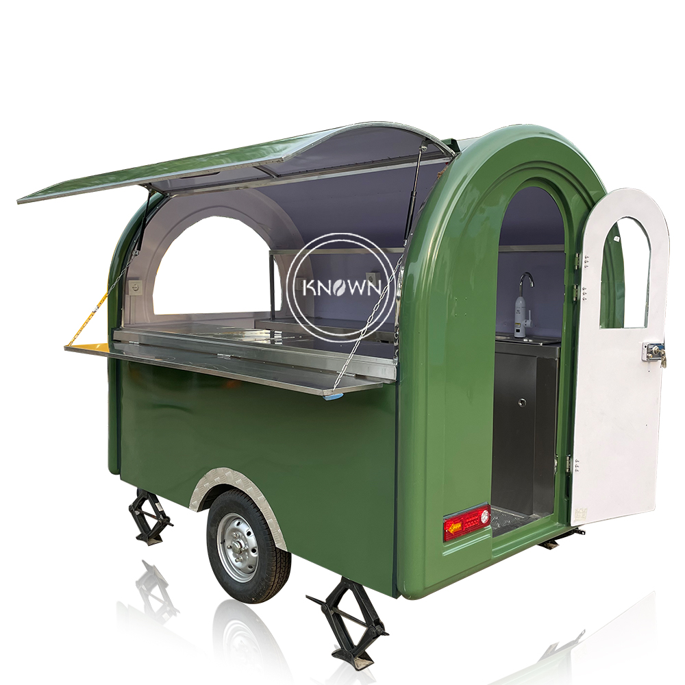 Hot Dog Vending Cart - Kommerzieller mobiler Hot-Dog-Wagenständer mit Grillfritteuse, neuer