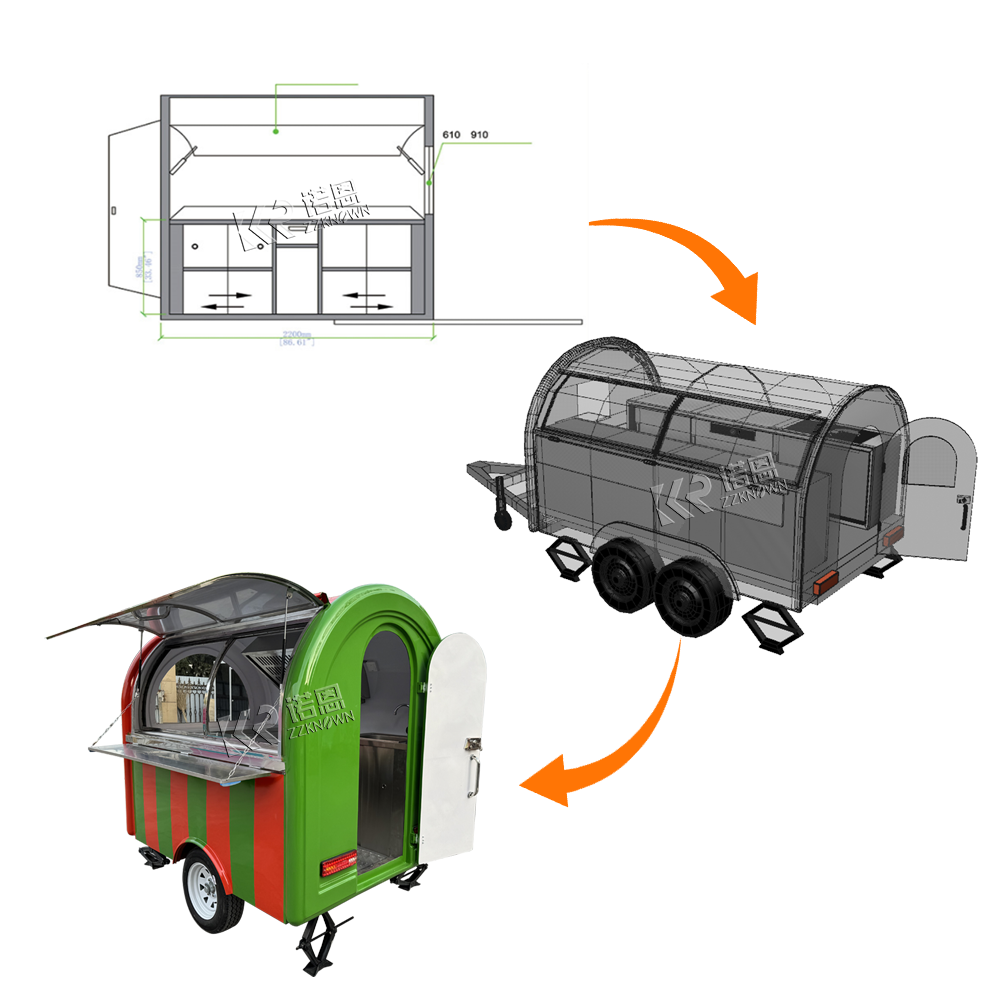 Food Truck Anhänger Mobile Küc – Hot Dog Vending Cart Bewertung und Preis